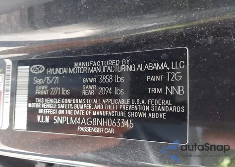 2022 Hyundai Elantra Sel from USA, damaged, VIN 5NPLM4AG8NH063345